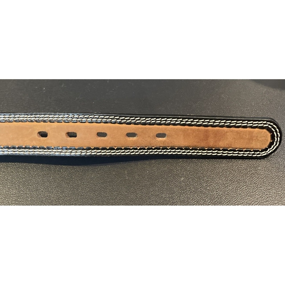 Justin Womens Belt Chukka 48 C10959 Brown Leather Contrast Stitch Western Rodeo - Picture 3 of 6